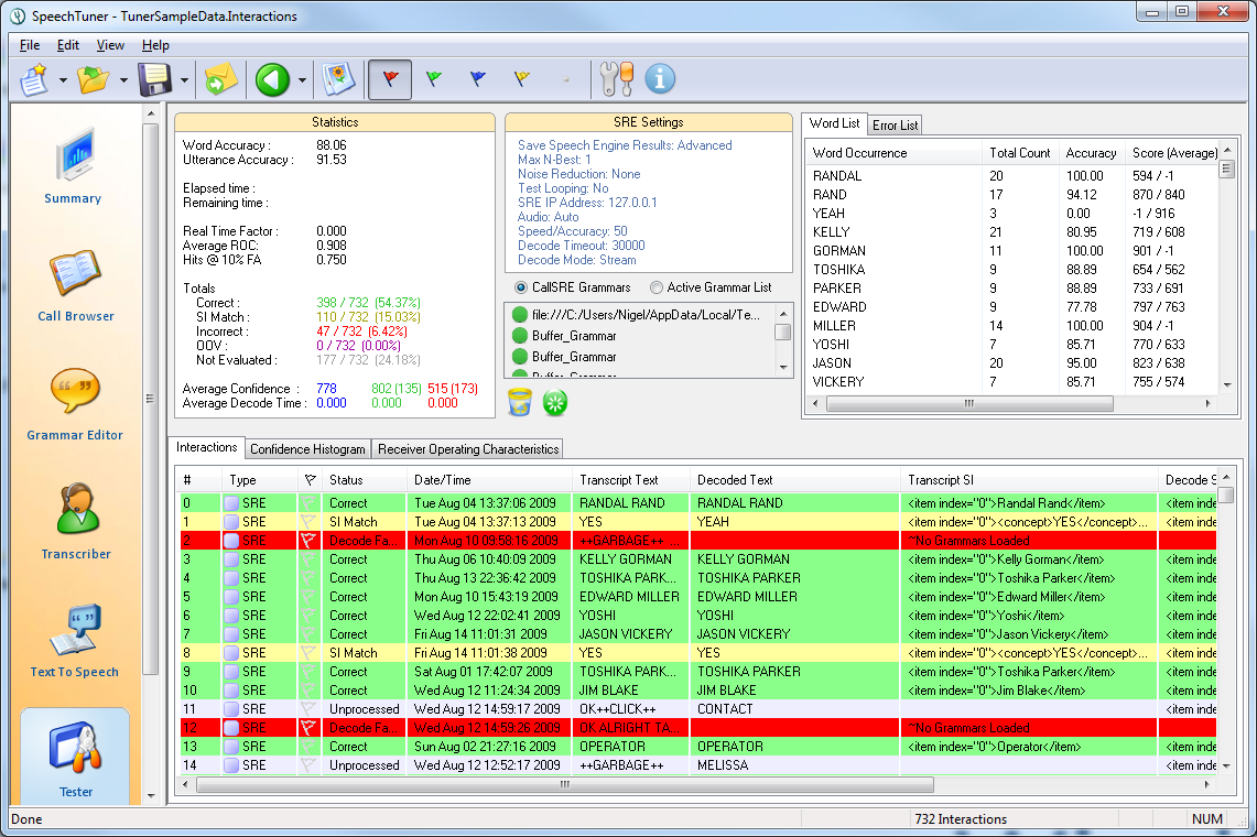 Tester Screen